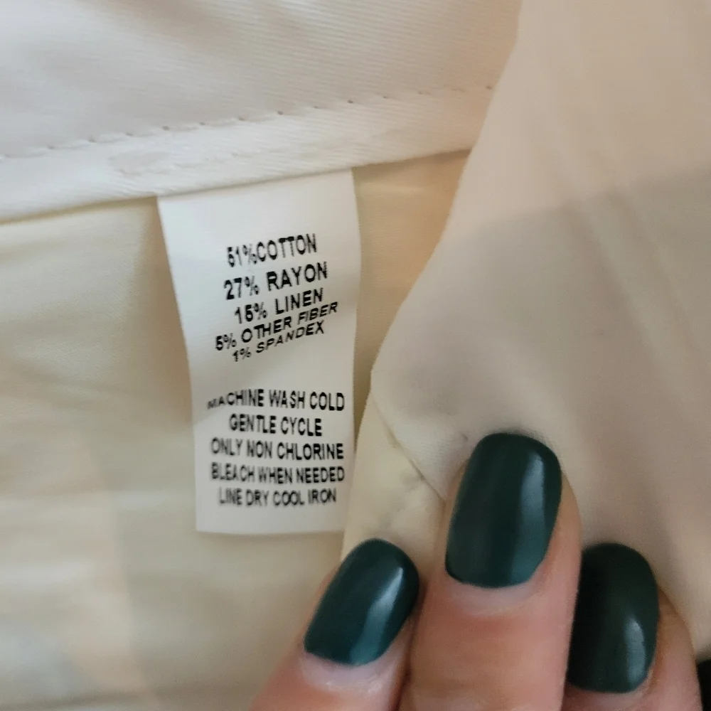 Stripe pant cotton/linen‎ blend. NWOT